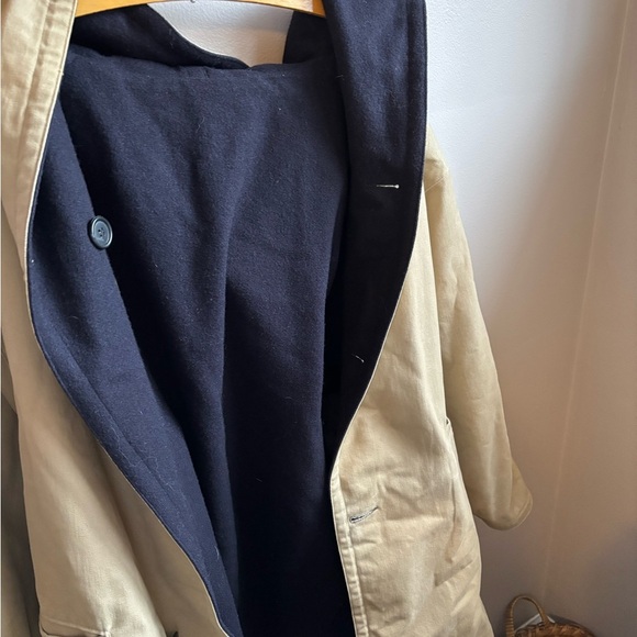 Vintage Woolrich Wool Jacket Womens Size Large Beige Hooded - Picture 4 of 4